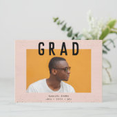 Faire-part Bordure de spectre Texte noir moderne Deux photo G (Debout devant)