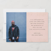 Faire-part Bordure de spectre Texte noir moderne Deux photo G (Dos)