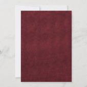 Faire-part Bordure dorée ornée Mariage gothique (Dos)