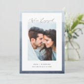 Faire-part Bordure plongée | Fiançailles photo (Debout devant)