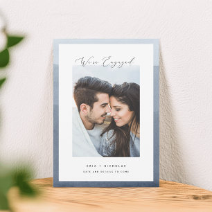 Faire-part Bordure plongée   Fiançailles photo