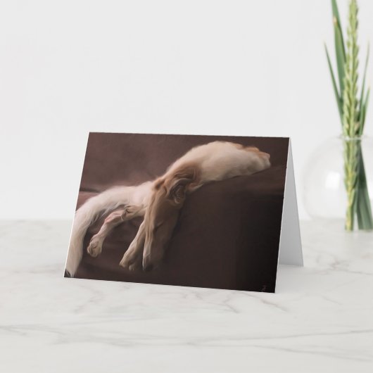 Faire-part Borzoi au repos (Devant)