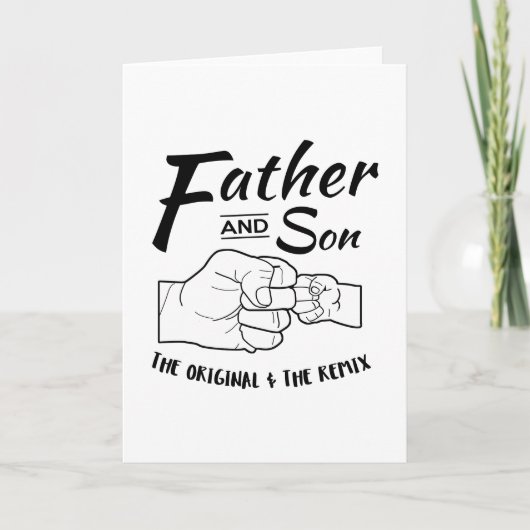 Faire-part Bosse de poing de père et de fils (Devant)