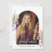 Faire-part Botanical Floral Photo Graduation Arch (Devant)