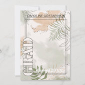 Faire-part Botanique Floral Boho Graduation (Devant)