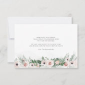 Faire-part Botanique Floral Greenery Pink Moving Adresse (Dos)