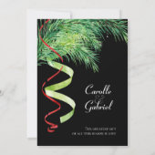 Faire-part Boughs & Streamers Mariage de Noël (Dos)