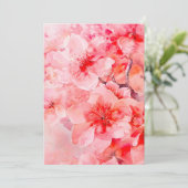 Faire-part Boules de fleurs de cerisier d'aquarelle (Debout devant)