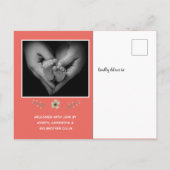 Faire-part Bouquets de fleurs roses - Carte postale Faire-par (Dos)