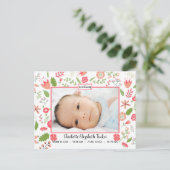 Faire-part Bouquets de fleurs roses - Carte postale Faire-par (Debout devant)