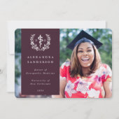 Faire-part Bourgogne+Docteur blanc en médecine ostéopathique (Devant)