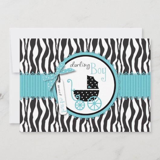 Faire-part Boutique Chic Boy Card B2 (Devant)