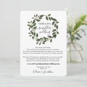 Faire-part Boutonnière Vert Même Amour Mariage Plus Petit Réd (Debout devant)