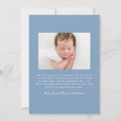 Faire-part Bows bleus Dusty dessinés à la main en lunettes 2 (Dos)