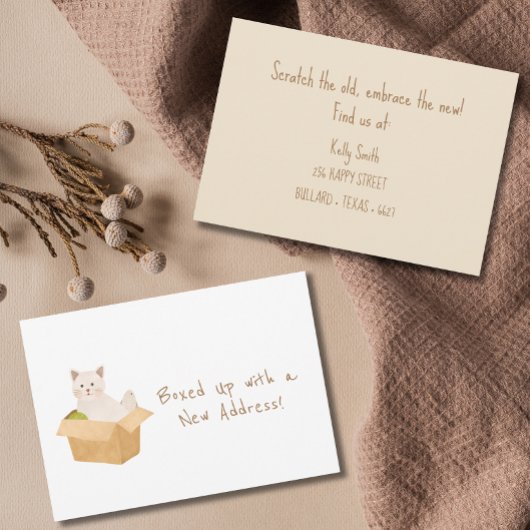 Faire-part Boxed Up avec une nouvelle adresse! Déplacement de