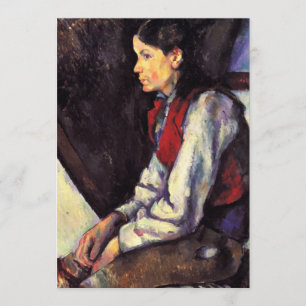 Faire-part Boy With Red Vest Paul Cezanne peintre art