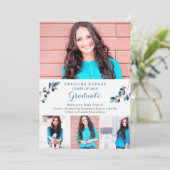 Faire-part Branches élégantes - Annonce de diplôme photo (Debout devant)