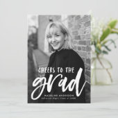 Faire-part Bravo à la Grad Script Hot rose Grad Grad Graduati (Debout devant)