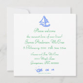 Faire-part Bright Blue Songbird (Dos)