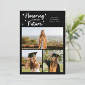 Faire-part Bright Future Stars Multi Photo Black Grad (Debout devant)