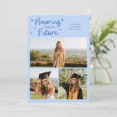 Faire-part Bright Future Stars Multi Photo Icy Blue Grad (Debout devant)