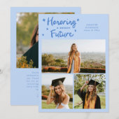 Faire-part Bright Future Stars Multi Photo Icy Blue Grad (Devant / Derrière)