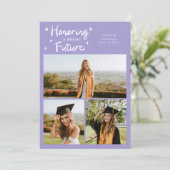 Faire-part Bright Future Stars Multi Photo Lilac Grad (Debout devant)