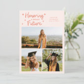 Faire-part Bright Future Stars Multi Photo Peach Grad (Debout devant)