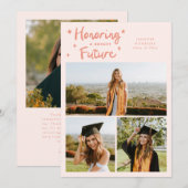 Faire-part Bright Future Stars Multi Photo Peach Grad (Devant / Derrière)