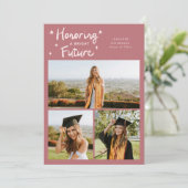 Faire-part Bright Future Stars Multi Photo Pink Grad (Debout devant)