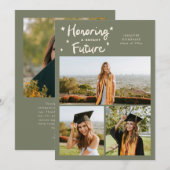 Faire-part Bright Future Stars Multi Photo Sage Green Grad (Devant / Derrière)