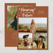 Faire-part Bright Future Stars Multi Photo Terracotta Grad (Devant / Derrière)