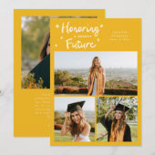 Faire-part Bright Future Stars Multi Photo Yellow Grad (Devant / Derrière)