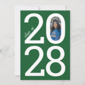 Faire-part Bright Green Modern Class Année & Photo Graduation (Devant)