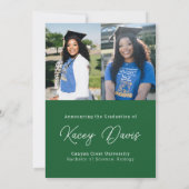 Faire-part Bright Green Modern Class Année & Photo Graduation (Dos)