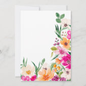 Faire-part Bright wild flowers script de graduation photo (Dos)