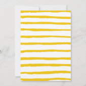 Faire-part Brosse Jaune moderne Script photo Graduation (Dos)