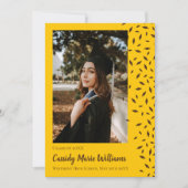 Faire-part Brown Gold Confetti Graduation (Devant)