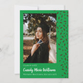 Faire-part Brown Green Confetti Graduation (Devant)