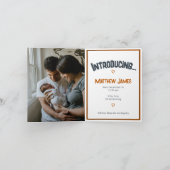 Faire-part Brûlé Orange Herringbone Fabriqué au Texas Photo B (Intérieur)