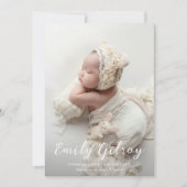 Faire-part Budget Modern Newborn Baby Photo Collage Birth (Devant)