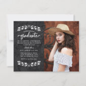 Faire-part Budget moderne Black White Photo Party (Devant)