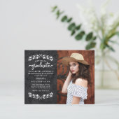 Faire-part Budget moderne Black White Photo Party (Debout devant)