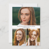 Faire-part Budget Moderne Lettrage Simple 4 Photo Graduation (Dos)