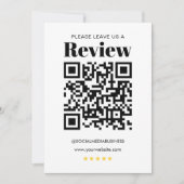 Faire-part Budget simple Laisser un commentaire QR Code Socia (Devant)