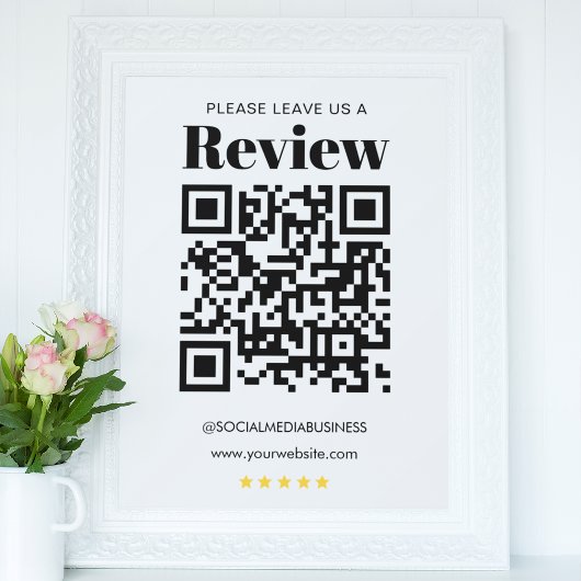 Faire-part Budget simple Laisser un commentaire QR Code Socia