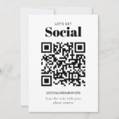 Faire-part Budget Simple Permet d'obtenir social QR Code médi (Devant)