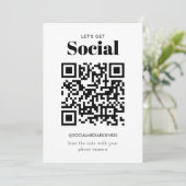 Faire-part Budget Simple Permet d'obtenir social QR Code médi (Debout devant)