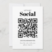 Faire-part Budget Simple Permet d'obtenir social QR Code médi (Dos)