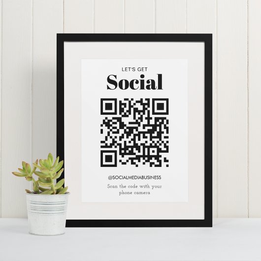 Faire-part Budget Simple Permet d'obtenir social QR Code médi